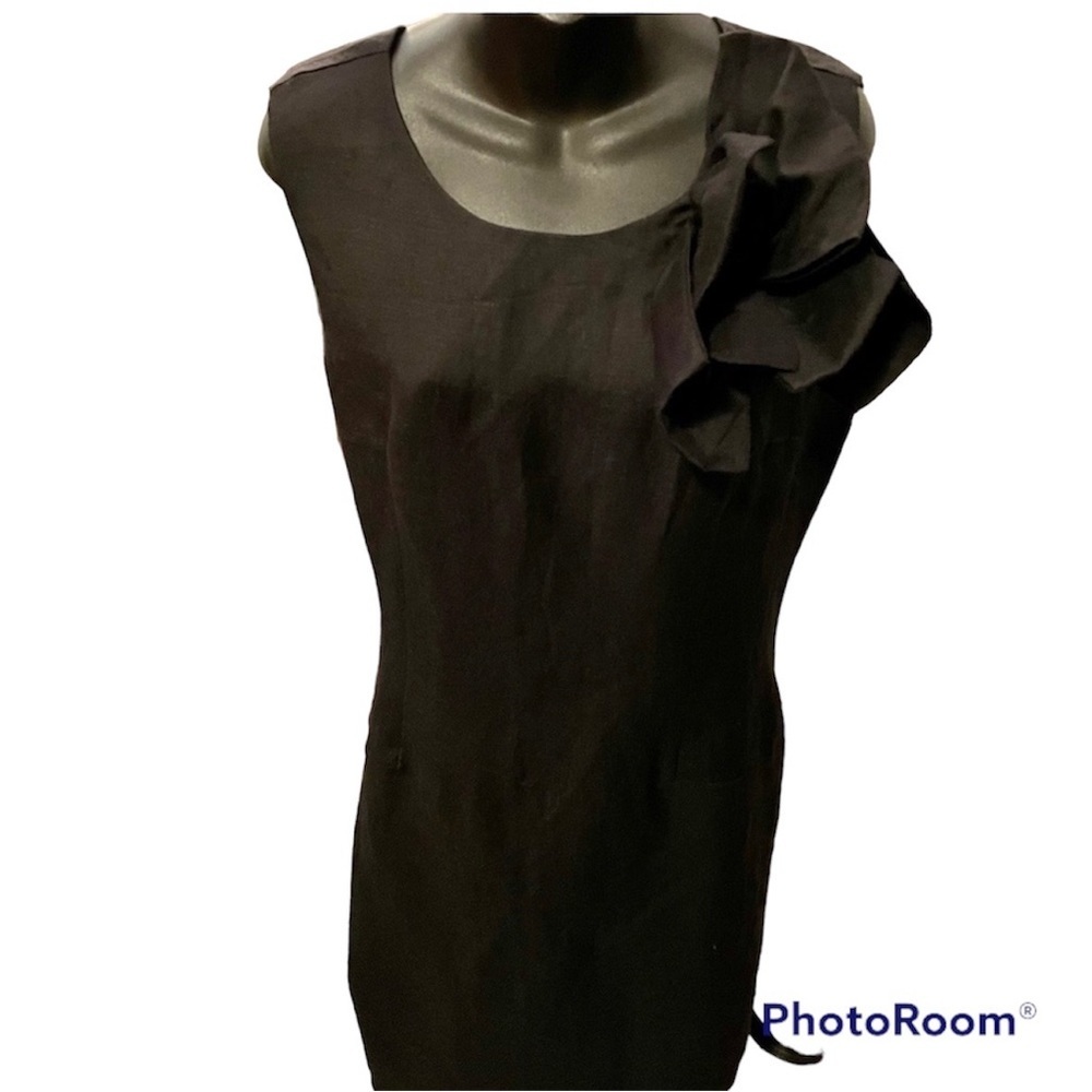 ANTHRO Burlapp Shift Dress w/ Bow Rare